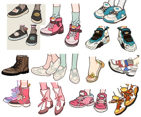 RJ (@Firehouselight) | Twitter Shoes Drawing, Drawing Anime Clothes, Fashion Design Drawings, Drawing Clothes, Shoe Art, Drawing Poses, Drawing Reference Poses, Fesyen Wanita, Art Reference Photos