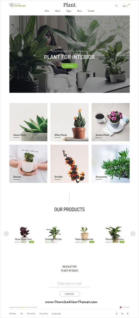 Sitemap Design, Online Store Website, Webdesign Inspiration, Dropshipping Store, Shopify Website Design, Plant Shop, Shopify Design, Shopify Dropshipping, Design Websites