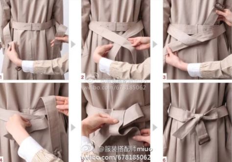 trench coat belt "tie back" How To Tie A Belt, How To Wear Belts, Trench Coat Outfit, Coat Outfit, Mama Style, Mode Casual, Belt Style, Fall Coat, Outfit Goals