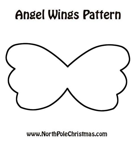 Angel Wing Outline - Print or Download as a Template Angel Wings Pattern Free Printable, Wing Template Free Printable, Angel Wings Template Free Printable, Angel Wings Template, Angel Wing Outline, Wing Outline, Christmas Crafts Printables, Angel Wings Pattern, Angel Wings Clip Art