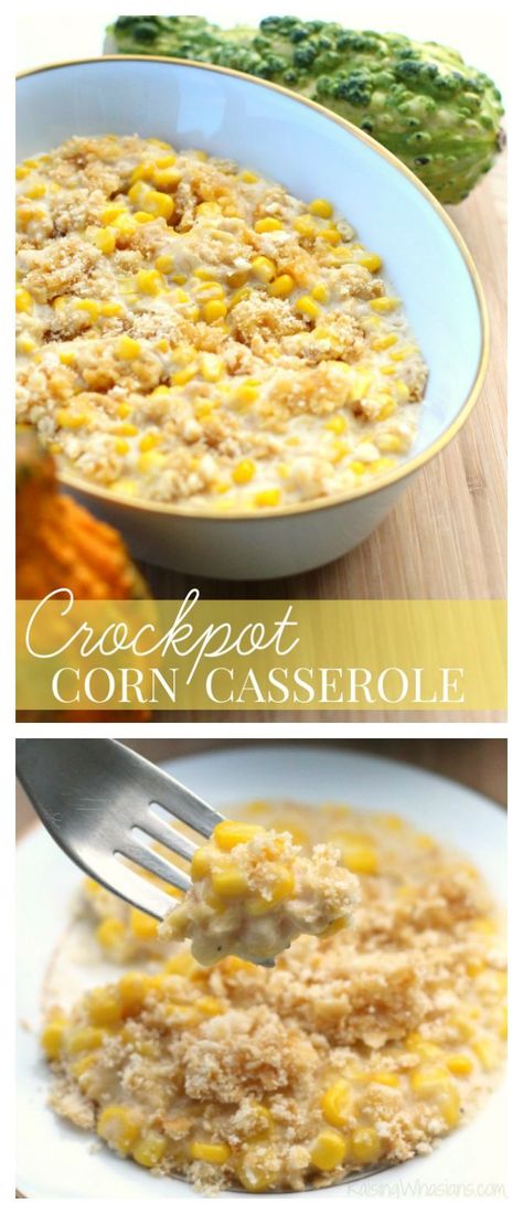 Crockpot Corn Casserole, Easy Crockpot Pork Chops, Corn Casserole Crockpot, Crockpot Corn, Casserole Thanksgiving, Casserole Crockpot, Recipe Thanksgiving, Squash Casserole Recipes, Corn Casserole Recipe