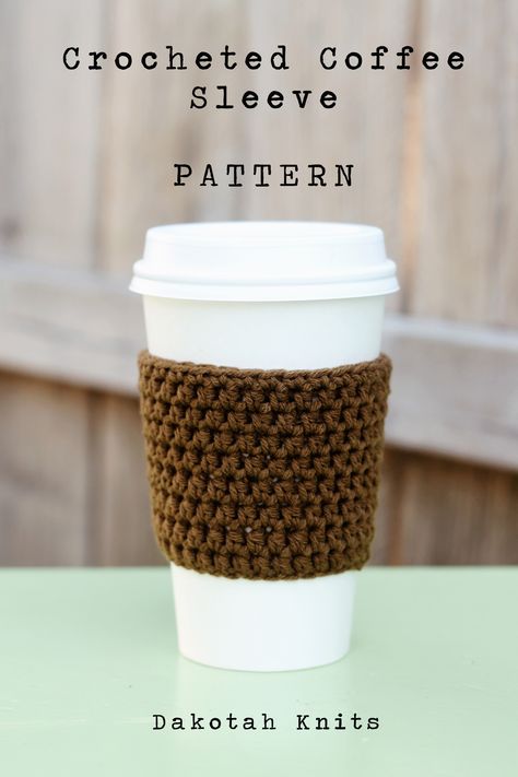 Easy Crocheted Coffee Sleeve ::Pattern:: Coffee Sleeve Pattern, Cup Cozy Crochet Pattern, Coffee Cozy Pattern, Coffee Crochet, Desserts Cheesecake, Fruit Carvings, Art Recipes, Crochet Mug Cozy, Quinoa Rice