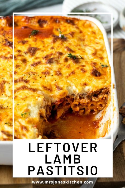 Leftover Lamb Pastitsio Leftover Lamb Chops, Leg Of Lamb Leftover Recipes, Leftover Lamb Roast Recipes, Lamb Lasagna Recipe, Leftover Lamb Recipes, Grilled Lamb Recipes, Leftover Roast Lamb, Lamb Sandwich, Lamb Roast Recipe