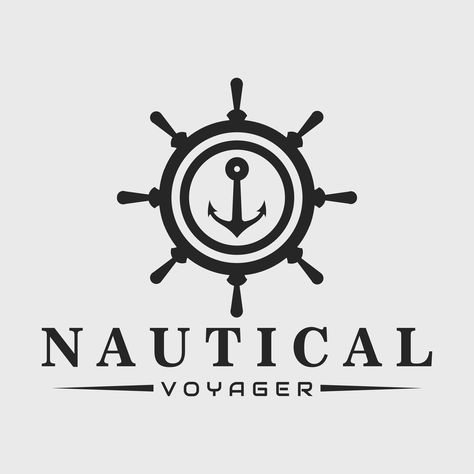 Sailor Logo, Company Symbol, Boat Icon, Boat Logo, Anchor Icon, Nautical Logo, Sea Shanty, Wheel Logo, Anchor Logo