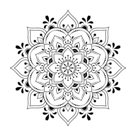 Design de padrão de mandala com mão dese... | Premium Vector #Freepik #vector #mandala-indiana #tribal #fundo-tribal #fundo-indiano Mandala Indiana, Page Logo, Mandala Pattern Design, Logo Book, Mandala Design Pattern, Petal Flower, Circular Pattern, Hand Drawn Vector, Color Vector