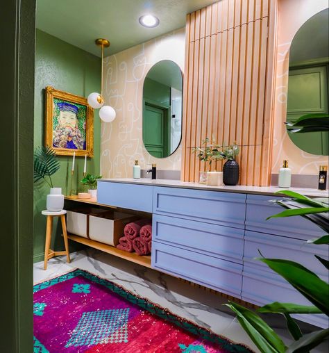 Maximalist House, Architecture Restaurant, Eclectic Bathroom, Eclectic Modern, Master Bath Remodel, Maximalism, Jonathan Adler, Bath Remodel, Eclectic Home