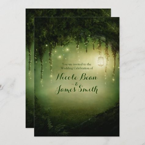 - Personalized Weddings | Zazzle Enchanted Forest Wedding Invitations, Forest Lantern, Forest Invitation, Forest Wedding Invitations, Sweet 16 Party Invitations, Rustic Wedding Invitations, Forest Theme Wedding, Sweet 16 Party, Enchanted Forest Wedding