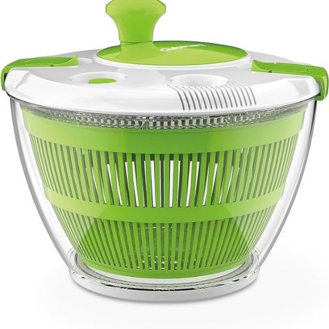 Spin Stop Salad Spinner Salad Spinners, Kitchen Tools Design, Large Salad, Salad Greens, Salad Spinner, Vegetable Chopper, Vegetable Slicer, Green Fruit, Green Vegetables