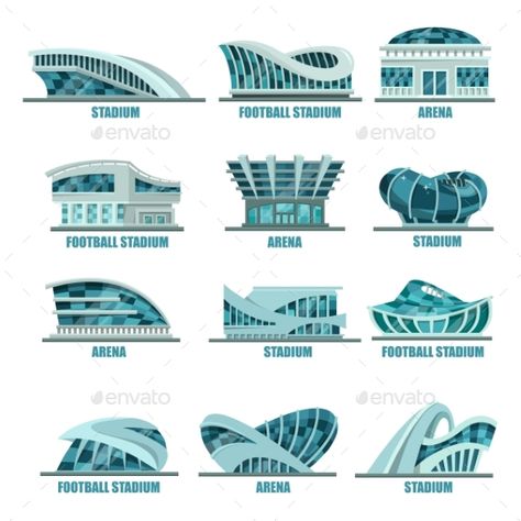 Arena Building or Soccer, Football Stadiums Icons Modern Building Design, Buildings Sketch Architecture, متحف فني, Architecture Blueprints, Stadium Architecture, Deconstructivism, مركز ثقافي, Stadium Design, Conceptual Architecture