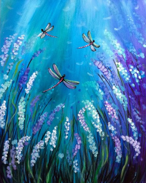 Paint nite                                                       … Dragonfly Painting, Wine And Canvas, Dragonfly Art, Seni Cat Air, 수채화 그림, Tableau Art, Modern Art Paintings, Paint And Sip, Painting Gallery