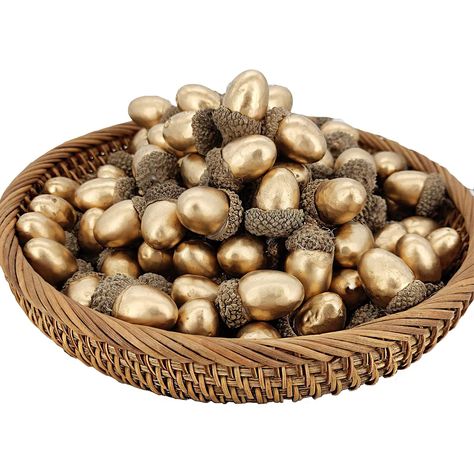 PRICES MAY VARY. Specification: One serving is a collection of 50 artificial acorn, the size of the golden acorn is about 3cm long and about 2cm wide Material: our acorn decoration is made of foam fruit and natural acorn cap, which has the characteristics of real texture and light texture, durable, extremely difficult to damage, and the harsh environment does not affect the use effect Appearance: Strive to recreate the real acorn model 1: 1, and the blessing of matte gold texture makes our artif Pheasant Table Decor, Acorn Fall Decor, Things To Do With Acorns, Natural Thanksgiving Decor, Whimsical Fall Decor, November Decorations Home, Thanksgiving Hosting Decor, Thanksgiving Entryway Decor, Muted Fall Decor