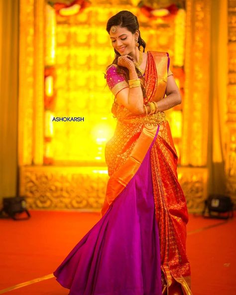 The Bride ❤️ . . Shot by @ashokarsh . . Now Hire your favourite wedding vendors with exclusive packages with us Marriage Stills, Indian Bride Poses, Half Saree Function, Indian Bride Photography Poses, Indian Wedding Poses, Bride Photos Poses, Groom Photoshoot, Engagement Photography Poses, Engagement Bride