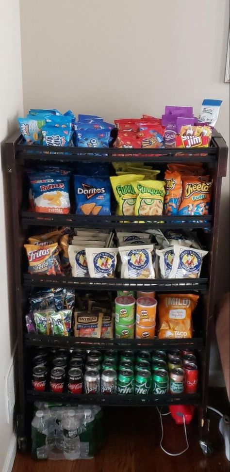 Dorm Snacks, Snack Bin, Snack Rack, College Snacks, What Is Healthy Food, Snack Cart, Snack Station, Snack Organizer, Healthy Food Menu