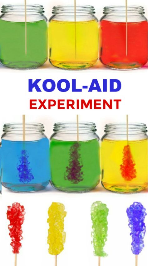 Rock Candy Experiment, Vetenskapliga Experiment, Candy Experiments, Candy Science, Summer Science, Science Experiments For Preschoolers, Tomboy Hairstyles, Science Crafts, Kid Experiments