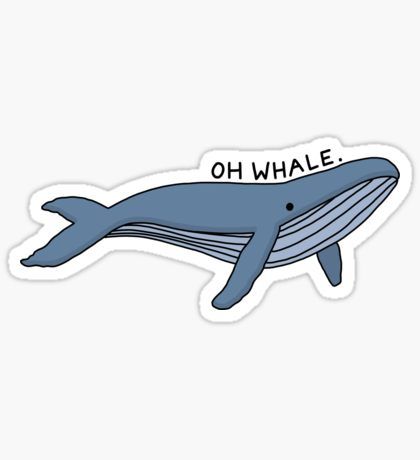 Oh Whale, Whale Illustration, Stickers Cool, Iphone Stickers, Homemade Stickers, Red Bubble Stickers, Posca Art, Bubble Stickers, Iphone Case Stickers