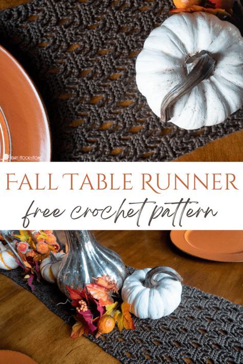 Table Mat Design, Holiday Crochet Patterns, Fall Table Runner, Table Runner Diy, Mat Design, Crochet Placemats, Simply Crochet, Crochet Table Runner Pattern, Fall Table Runners