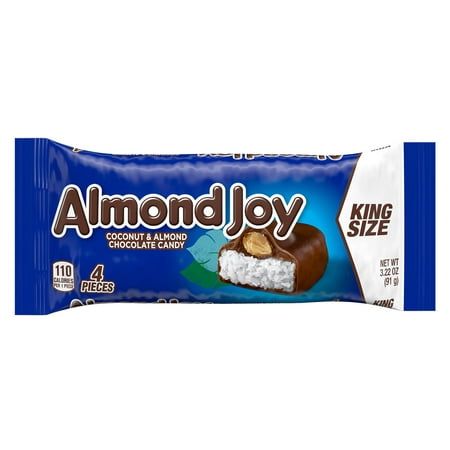 Island time is all the time when you take a bite of a king size ALMOND JOY chocolate candy bar. When you need a break from the weekday craze, escape into a paradise of bliss when you bite into a delicious fusion of creamy chocolate, sweet coconut and whole almonds. It's the perfect treat to eat wherever life takes you. No doubt, it's an ALMOND JOY candy bar! Indulging in this sweet combination is the perfect way to relax during the workplace craze or throughout an eventful weekend. Size: 3.22 oz Almond Joy Chocolate, Almond Joy Candy, Almond Chocolate, Chewy Brownies, Candy Halloween, Baby Shower Candy, Chocolate Snacks, Chocolate Shells, Coconut Almond