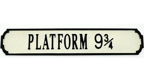 Platform 9 ¾ Sign Prestington Platform 9 3/4 Printable, Platform 9 3/4 Sign, Downstairs Wc, Harry Potter Marathon, Notion Ideas, Harry Potter Printables, Notice Board, Harry Potter Birthday, Excellent Customer Service