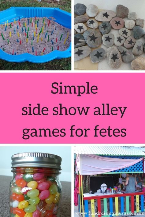 Simple sideshow alley games for fetes Side Show Alley Games, Fundraising Stall Ideas, School Fayre Ideas, Stall Games School Fair, Fundraising Games Charity, School Fayre Games, School Fate Ideas, Best Fundraising Ideas For School, Fete Games Ideas School Fair