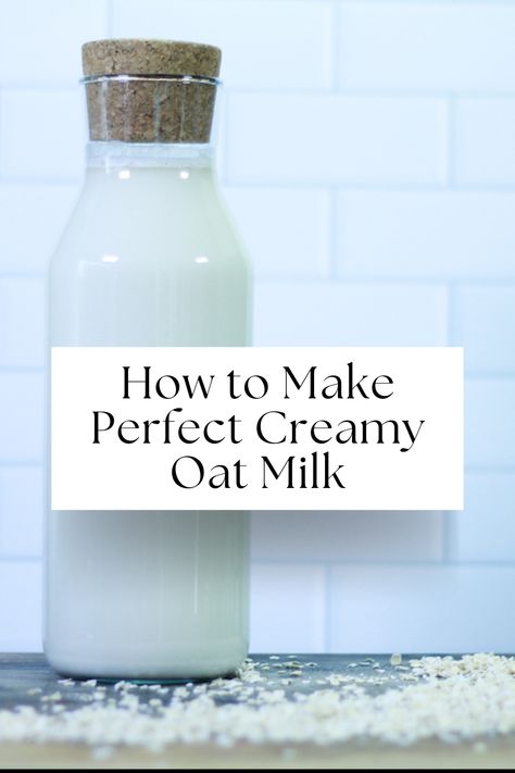 Learn How to Make Perfect Creamy Oat Milk with our easy, step-by-step guide! This homemade oat milk is smooth, creamy, and perfect for coffee, smoothies, or cereal. Using simple ingredients and a few easy steps, you can create delicious oat milk at home. Ideal for those seeking a dairy-free, vegan alternative. Visit our blog for the full recipe and enjoy the creamy goodness of homemade oat milk today! Homemade Egg Drop Soup, Make Oat Milk, Creamy Oat Milk, Coffee Sweets, Milk Substitute, Oat Milk Recipe, How To Make Oats, Hazelnut Milk, Nut Milk Bag