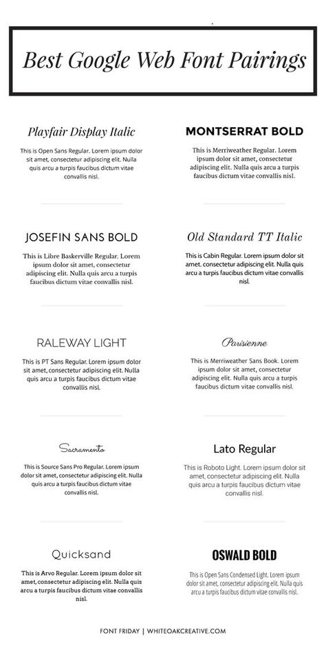 Best Google Web Font Pairings: Google Font Pairings, Typographie Inspiration, Google Web, Schrift Design, Desain Ui, Website Fonts, Web Fonts, Font Combinations, Font Inspiration