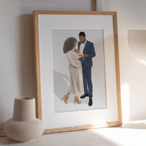 Rap Legends, Custom Wedding Illustration, Wedding Illustrations, Custom Family Illustration, 26th January, Wedding Artwork, Nude Colour, 31st January, Wedding Painting