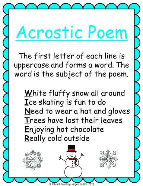 Types of Poems for Kids to Read and Write - Vibrant Teaching Haiku Poems For Kids, Acrostic Poems For Kids, Stellaluna Crafts, Word Blends, Acrostic Poem For Kids, Different Types Of Poems, Bible Buddies, Poem Types, Acrostic Poems