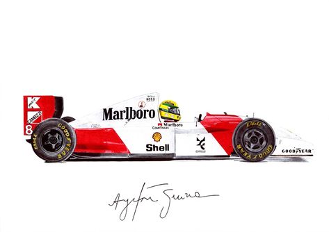 Senna F1, F1 Mclaren, Ballpoint Pen Drawing, Mclaren Mp4, Pen Drawing, Ballpoint Pen, Original Drawing, Pen