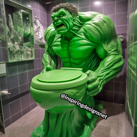 These Superhero Toilets Are a Must For Man-Caves and Home Theater Bathrooms! – Inspiring Designs Superhero Bathroom Decor, Superhero Bathroom, Unusual Bathrooms, Funny Furniture, Weird Furniture, Fantasy Furniture, Superhero Fashion, Karakter Marvel, Proper Hygiene