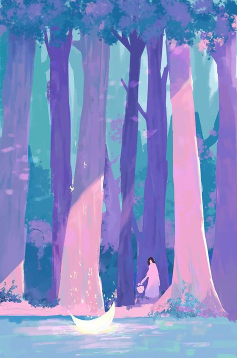 Wallpaper Aesthetic Anime, Wallpaper Collage, Arte Sketchbook, Fantasy Art Landscapes, 판타지 아트, Dreamy Art, Environment Concept Art, Wallpaper Aesthetic, Pretty Art