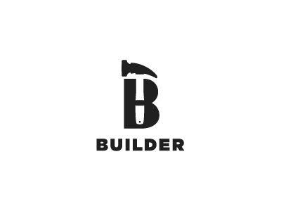 builder by graphitepoint Minimal Construction Logo, Builder Logo Design, Smart Home Logo, Builder Logo, Logo Design Black, Construction Logos, Logo Builder, Sewing Logo Design, Handyman Logo