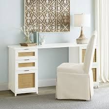 Hutton Home Office Furniture | Ballard Designs Modular Home Office Furniture, Rattan Panel, Modular Office Furniture, Modular Office, Modesty Panel, Antique Desk, Metal Drawers, White Paneling, Ballard Designs