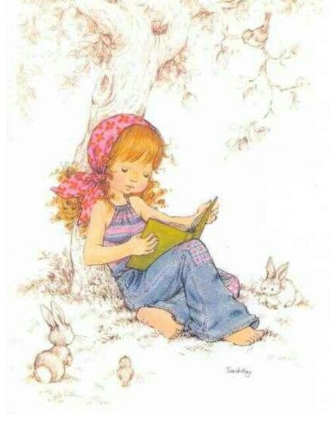 Sarah Kay Sarah Kay Imagenes, Sara Key Imagenes, Sarah Key, Sara Kay, Sarah Kay, Holly Hobbie, 자수 디자인, Illustration Vintage, Reading A Book