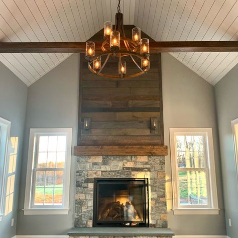 Rustic Wood Fireplace, Master Fireplace, Rustic Farmhouse Fireplace, Floating Fireplace Mantel, Distressed Fireplace, Reclaimed Wood Fireplace, Beam Mantel, Floating Fireplace, Wooden Beam