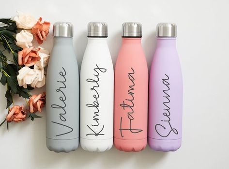 Business Promotional Gifts, Bridesmaid Wine Label, Mini Champagne Labels, Water Bottle Personalized, Trendy Water Bottles, Bubbly Bar, Bridesmaid Wine, Pharmacist Gift, Bridesmaid Proposals