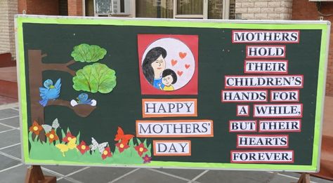 Mothers day celebration/ board decoration at school / mother's day handmade craft work idea Mothers Day Notice Board Decoration, Mothers Day Board Ideas For School, Mothers Day Board Decorations For School, Mother's Day Board Decoration Ideas, Mothers Day Board Decoration, Mother Day Decoration Ideas For School, Notice Board Decoration, Valentine 2024, Display Boards For School