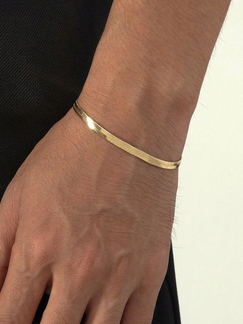 Men’s Gold Jewelry, Gold Bracelet For Men, Mens Custom Jewelry, Minimalist Chain, Gold Bracelet Simple, Men Party, Mens Fashion Jewelry, Mens Gold Bracelets, Chain Bracelets