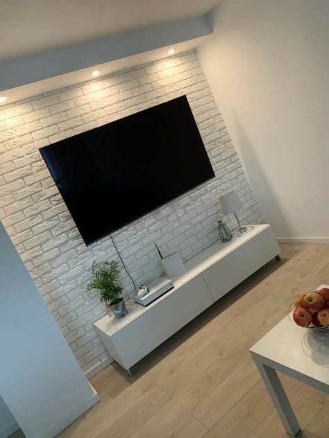 Tv Wall Mounted, Ruang Tv, Modern Tv Wall, House Interior Decor Ideas, Apartment Living Room Design, Interior Living Room, Future Apartment Decor, Living Room Design Inspiration, Tv Wall Design