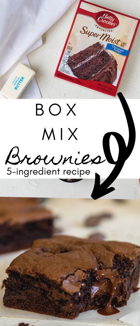 Brownies With Cake Mix, Cake Mix Fudge, Betty Crocker Brownie Mix, Chocolate Box Cake, Brownie Mix Recipes, Cake Mix Brownies, Best Cake Mix, Lifestyle Of A Foodie, Betty Crocker Cake Mix