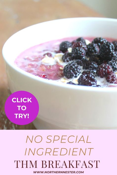 Need a no special ingredient THM breakfast? This field berry oatmeal is super simple and quick to make! #THMbreakfastrecipe #THMoatmeal #trimhealthymama Thm Oatmeal Recipes, Breakfast In A Mug, Trim Healthy Mama Breakfast, Thm Meal Plans, Breakfast Recipes Quick, Thm E Meals, Thm E, Breakfast Shake, E Meals