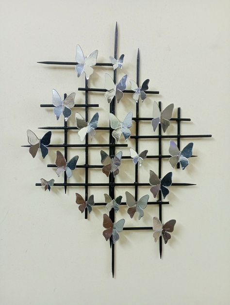 Hiasan Dinding Diy, Butterfly Wall Art Diy, Diy Butterfly Decorations, Diy Crafts Easy At Home, Diy Room Decor Videos, Easy Room Decor, Easy Diy Room Decor, Diy Room Decor For Teens, Simple Butterfly