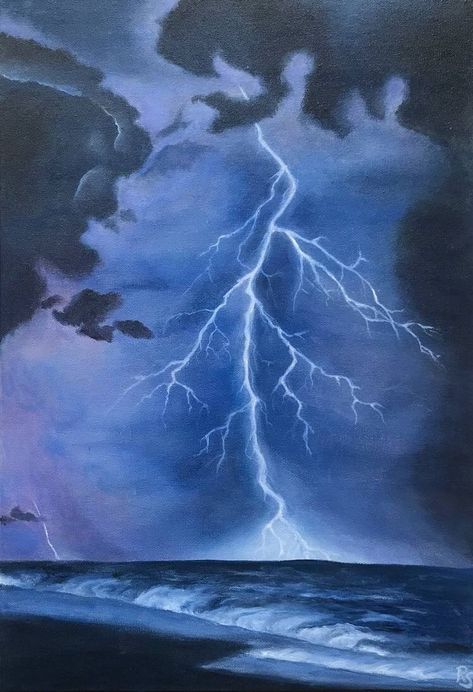 Lightning Art, Lightning Photos, Lightning Photography, Spotify Covers, Cute Canvas Paintings, Watercolor Paintings Abstract, Painting Art Lesson, Small Canvas Art, Cloud Painting