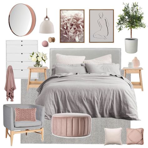 Transitional Style Bedroom, Interior Collage, Decor Mood Board, Mood Board Bedroom, Bedroom Mood Board, Scandi Bedroom, Mood Board Interior, Design Mood Board, Interior Design Boards