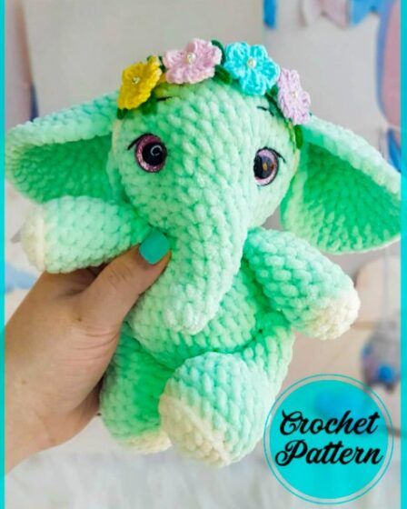 Amigurumi Elephant Pattern, Elephant Amigurumi, Crochet Elephant Pattern, Amigurumi Minta, Butterfly Tutorial, Plushie Patterns, Crochet Animals Free Patterns, Amigurumi Elephant, Crochet Butterfly