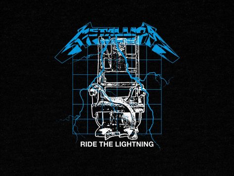 Metallica - Ride the Lightning by Corey Thomas on Dribbble Ride The Lightning Tattoo, Metallica Ride The Lightning, Lightning Art, Lightning Tattoo, Power Of Imagination, Ride The Lightning, Graphics Logo, Design And Illustration, The Lightning