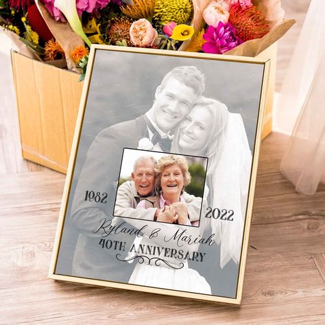 40th Anniversary Gifts For Parents Ruby, 25 Years Anniversary Gifts, Anniversary Frame For Parents, 60 Wedding Anniversary Gifts, 45 Wedding Anniversary Ideas For Parents, Anniversary Gift From Grandkids, 50th Anniversary Gifts For Parents Diy, 40 Year Anniversary Gifts For Parents, Parents 40th Anniversary Ideas