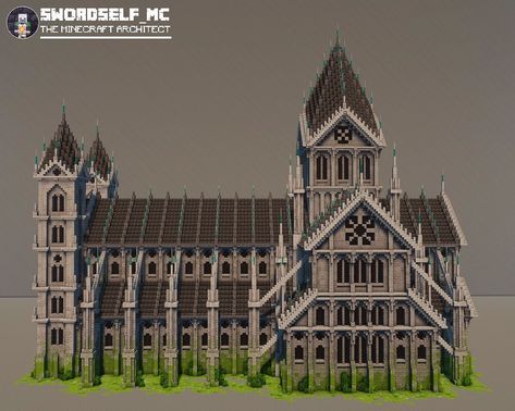 Swordself | This is my first attempt at building a gothic cathedral, hope u like it :) ——————————————— #minecraft #minecraftarchitecture... | Instagram Minecraft Cathedral Tutorial, Minecraft Medieval Cathedral, Minecraft Cathedral Ideas, Gothic Cathedral Minecraft, Minecraft Cathedral Interiors, Gothic Church Minecraft, Minecraft Cathedral Blueprints, Gothic Architecture Minecraft, Dark Castle Minecraft