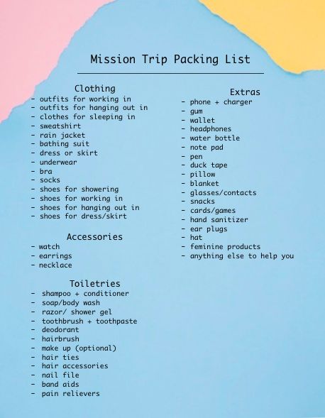 Things To Bring On A Mission Trip, Mission Trip Aesthetic Outfit, Mission Trip Outfits Honduras, Uganda Packing List, What To Pack On A Mission Trip, Packing For A Mission Trip, Ecuador Outfit Packing Lists, What To Wear On A Mission Trip, Medical Mission Trip Aesthetic