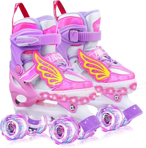 Toddler Roller Skates, Roller Skates For Kids, Light Up Roller Skates, Roller Quad, Girls Roller Skates, Kids Roller Skates, Unicorn Wings, Kids Skates, Roller Skaters