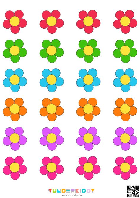 Spring Crafts Flowers, Flowers Printable Template, Printable Flowers Cutout Clip Art, Flowers Template Printable Free, Printable Flowers Cutout, Flower Cutting Paper, Free Flower Printables, Flower Clipart Printables, Flower Free Printable